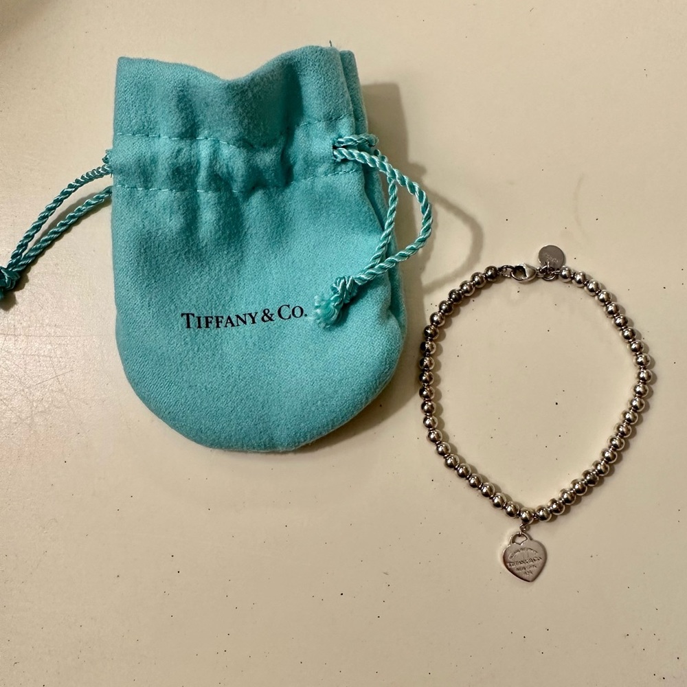 Tiffany & Co. Bracelet with Blue Enamel Heart